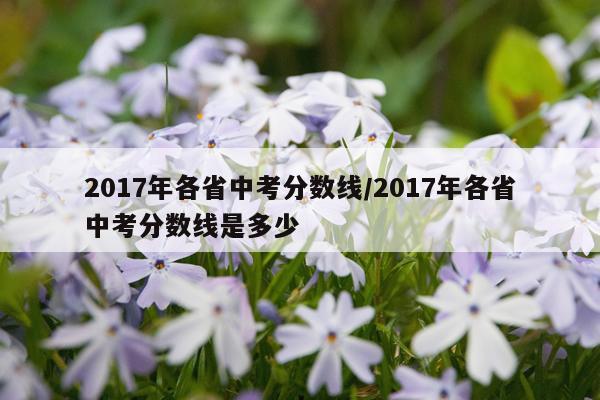 2017年各省中考分数线/2017年各省中考分数线是多少