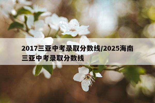 2017三亚中考录取分数线/2025海南三亚中考录取分数线