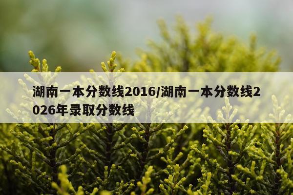 湖南一本分数线2016/湖南一本分数线2026年录取分数线
