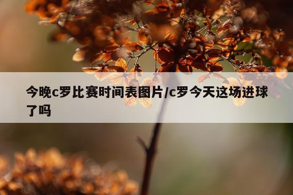 今晚c罗比赛时间表图片/c罗今天这场进球了吗