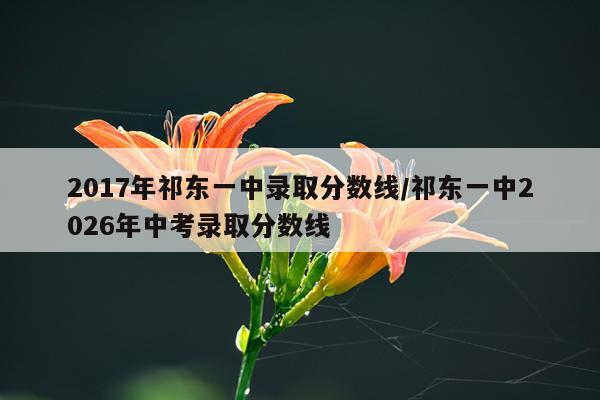 2017年祁东一中录取分数线/祁东一中2026年中考录取分数线