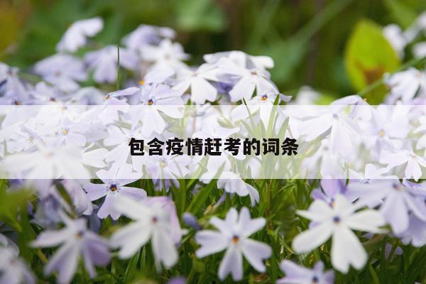 包含疫情赶考的词条