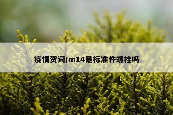 疫情贺词/m14是标准件螺栓吗