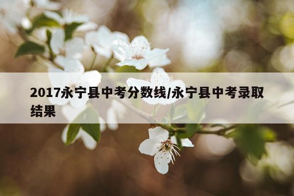 2017永宁县中考分数线/永宁县中考录取结果