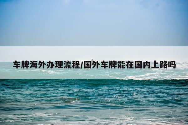 车牌海外办理流程/国外车牌能在国内上路吗