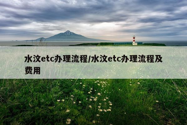 水汶etc办理流程/水汶etc办理流程及费用