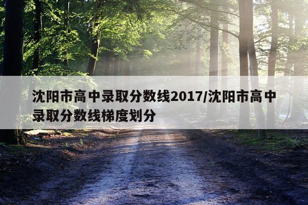 沈阳市高中录取分数线2017/沈阳市高中录取分数线梯度划分