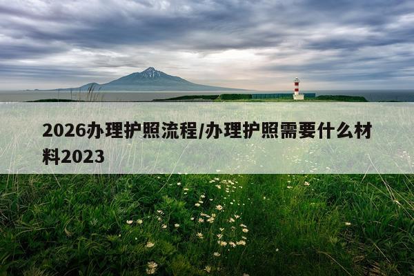 2026办理护照流程/办理护照需要什么材料2023