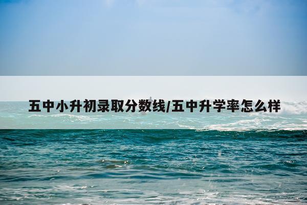 五中小升初录取分数线/五中升学率怎么样