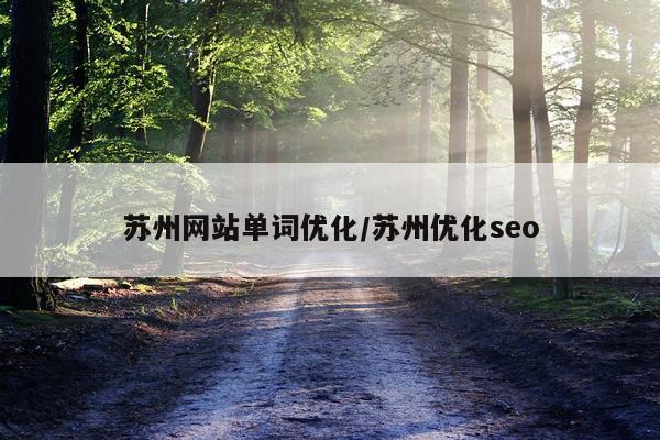 苏州网站单词优化/苏州优化seo