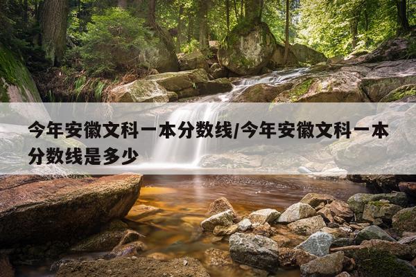 今年安徽文科一本分数线/今年安徽文科一本分数线是多少