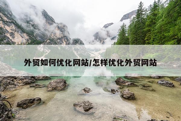 外贸如何优化网站/怎样优化外贸网站