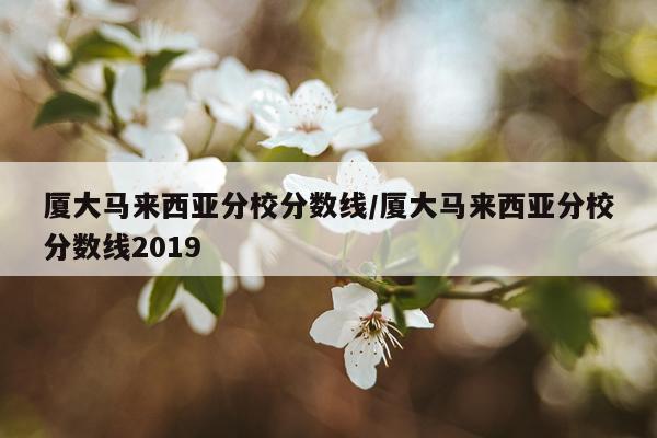 厦大马来西亚分校分数线/厦大马来西亚分校分数线2019