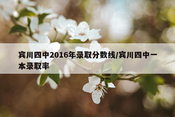 宾川四中2016年录取分数线/宾川四中一本录取率