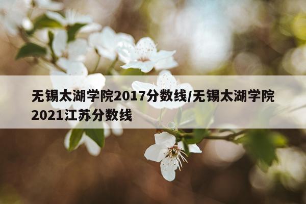 无锡太湖学院2017分数线/无锡太湖学院2021江苏分数线