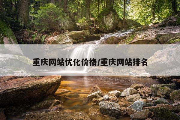 重庆网站优化价格/重庆网站排名