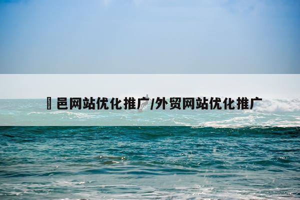 鄠邑网站优化推广/外贸网站优化推广
