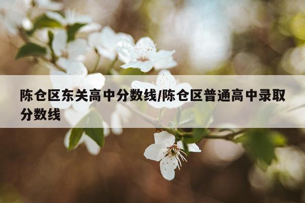 陈仓区东关高中分数线/陈仓区普通高中录取分数线