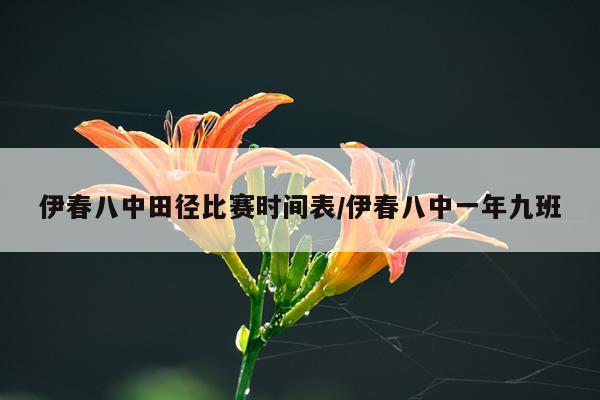 伊春八中田径比赛时间表/伊春八中一年九班