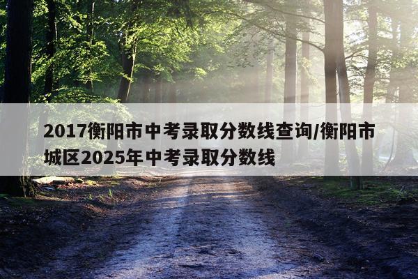2017衡阳市中考录取分数线查询/衡阳市城区2025年中考录取分数线