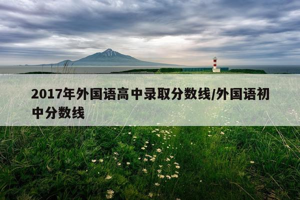 2017年外国语高中录取分数线/外国语初中分数线