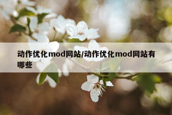 动作优化mod网站/动作优化mod网站有哪些