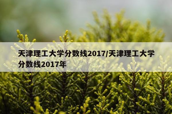 天津理工大学分数线2017/天津理工大学分数线2017年