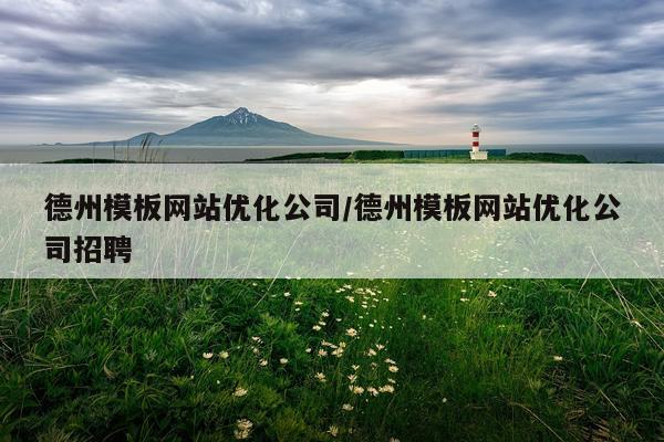 德州模板网站优化公司/德州模板网站优化公司招聘