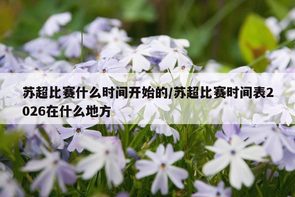 苏超比赛什么时间开始的/苏超比赛时间表2026在什么地方