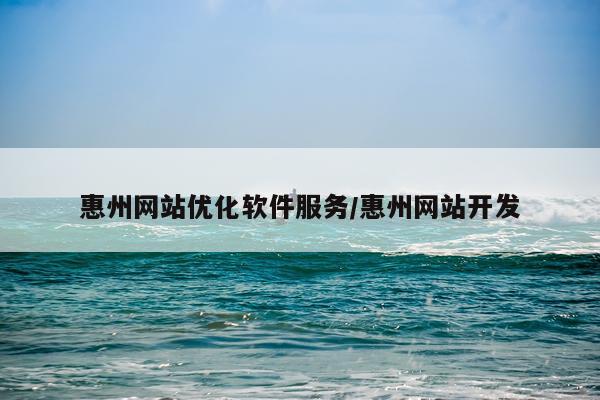 惠州网站优化软件服务/惠州网站开发