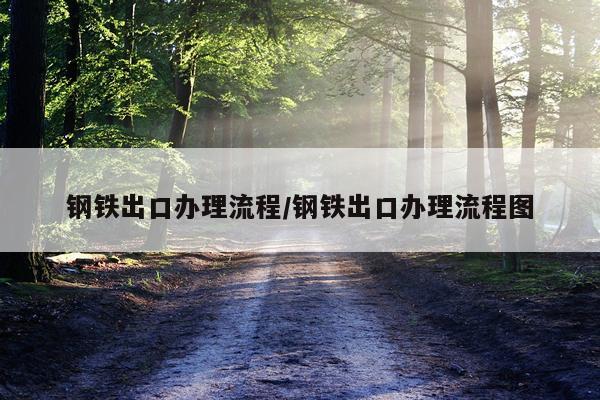 钢铁出口办理流程/钢铁出口办理流程图