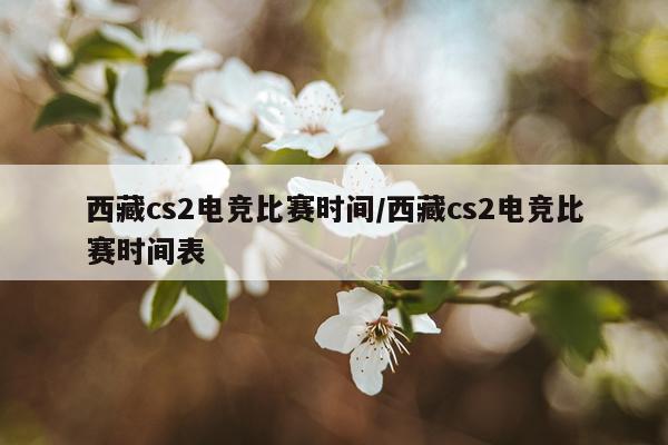 西藏cs2电竞比赛时间/西藏cs2电竞比赛时间表
