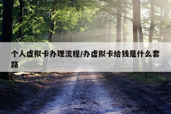 个人虚拟卡办理流程/办虚拟卡给钱是什么套路