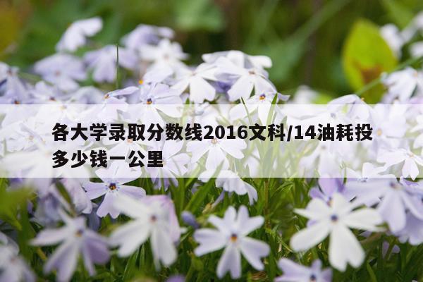 各大学录取分数线2016文科/14油耗投多少钱一公里
