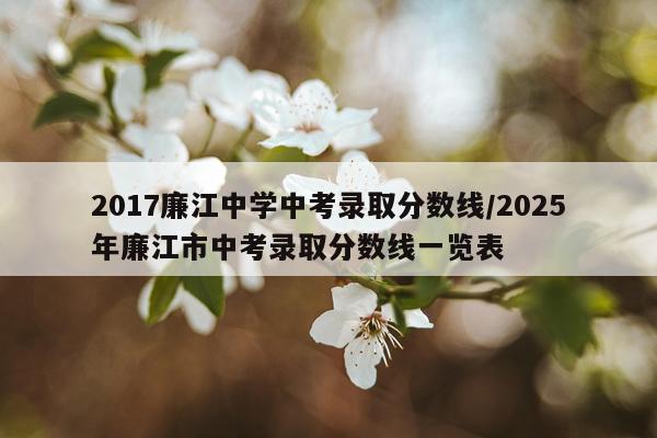 2017廉江中学中考录取分数线/2025年廉江市中考录取分数线一览表