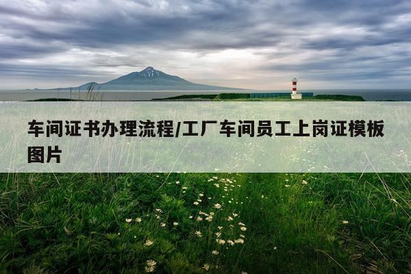 车间证书办理流程/工厂车间员工上岗证模板图片