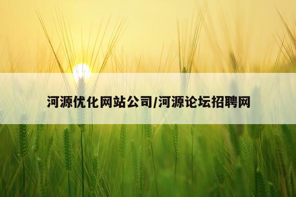 河源优化网站公司/河源论坛招聘网