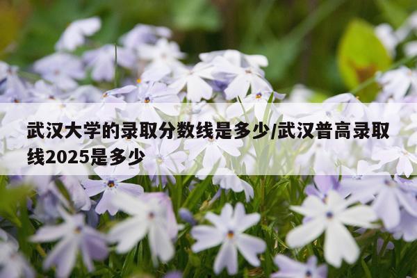 武汉大学的录取分数线是多少/武汉普高录取线2025是多少