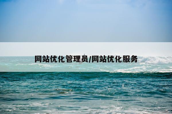 网站优化管理员/网站优化服务