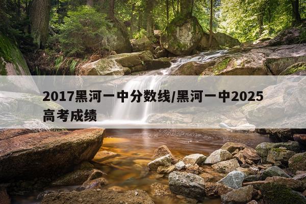 2017黑河一中分数线/黑河一中2025高考成绩