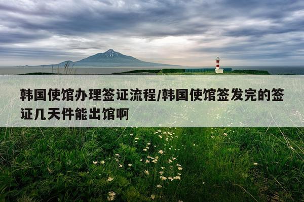 韩国使馆办理签证流程/韩国使馆签发完的签证几天件能出馆啊