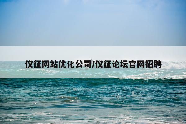 仪征网站优化公司/仪征论坛官网招聘