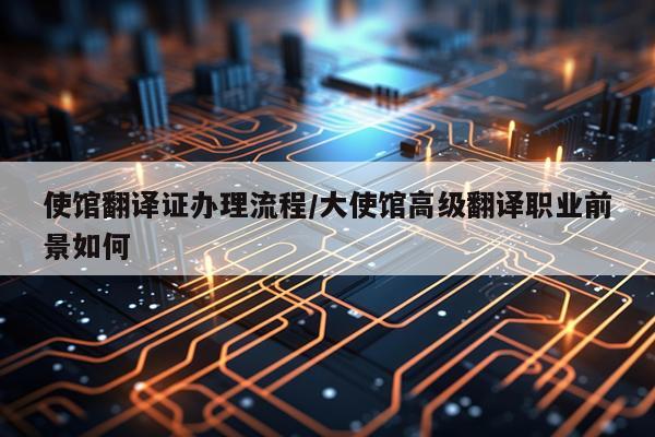 使馆翻译证办理流程/大使馆高级翻译职业前景如何
