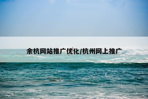 余杭网站推广优化/杭州网上推广
