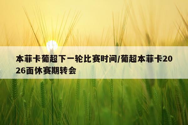 本菲卡葡超下一轮比赛时间/葡超本菲卡2026面休赛期转会