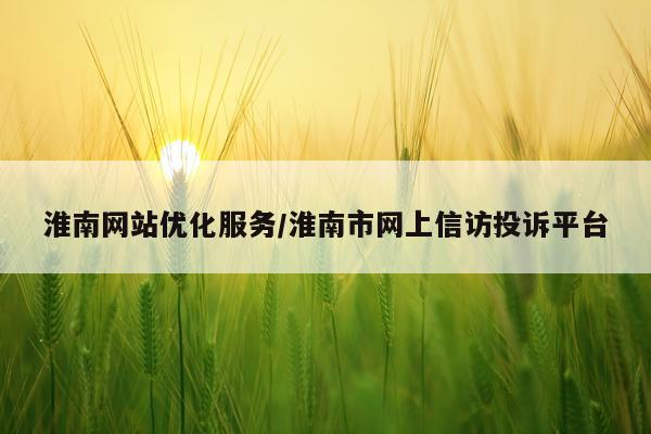淮南网站优化服务/淮南市网上信访投诉平台