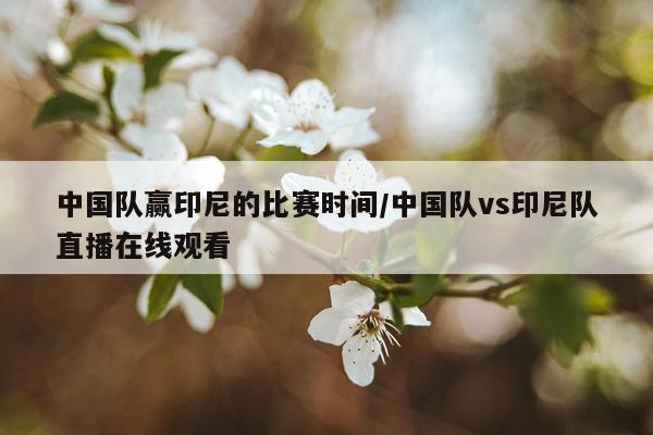 中国队赢印尼的比赛时间/中国队vs印尼队直播在线观看