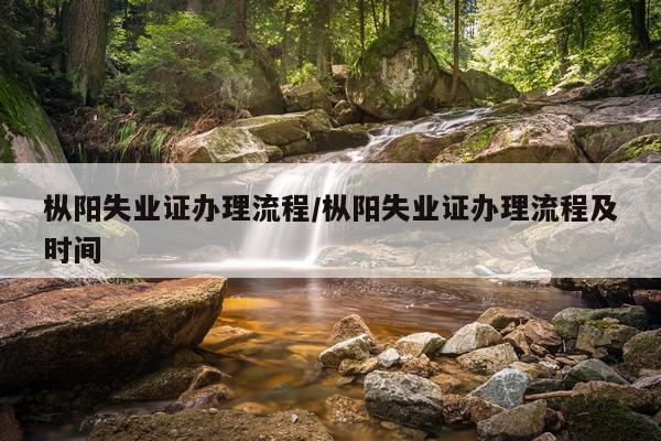 枞阳失业证办理流程/枞阳失业证办理流程及时间