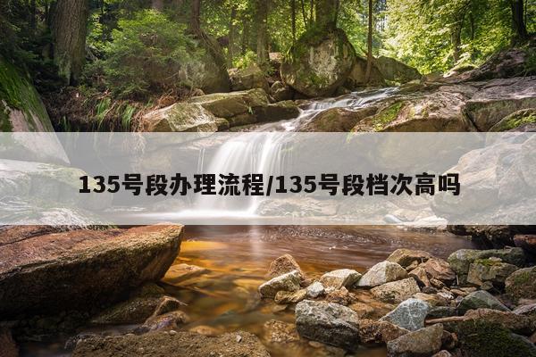 135号段办理流程/135号段档次高吗
