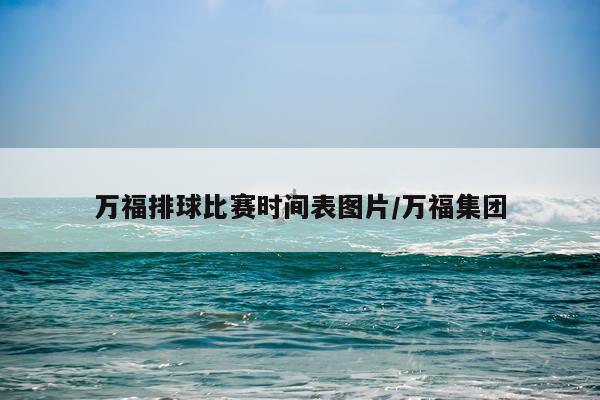 万福排球比赛时间表图片/万福集团